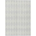 thumbnail image 1 of HomeRoots 577110 5 x 8 ft. Geometric Washable Indoor & Outdoor Rectangle Area Rug, Silver & Ivory, 1 of 1