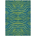 thumbnail image 1 of HomeRoots 600673 5 x 8 ft. Green & Teal Blue Animal Print Washable Indoor & Outdoor Rectangle Area Rug, 1 of 1