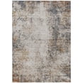 thumbnail image 1 of HomeRoots 605844 5 x 8 ft. Ivory, Blue & Copper Abstract Washable Indoor & Outdoor Rectangle Area Rug, 1 of 1