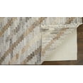 thumbnail image 1 of HomeRoots 512423 5 x 8 ft. Ivory Gray & Tan Geometric Hand Woven Stain Resistant Rectangle Area Rug with Fringe, 1 of 5
