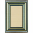 thumbnail image 1 of HomeRoots  5 x 8 ft. Ivory Mediterranean Blue & Lime Border Indoor & Outdoor Area Rug, 1 of 1