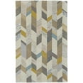thumbnail image 1 of HomeRoots  5 x 8 ft. Ivory Taupe & Blue Wool Geometric Hand Tufted Handmade Rectangle Area Rug - Ivory Taupe and Blue - 5 x 8 ft., 1 of 1