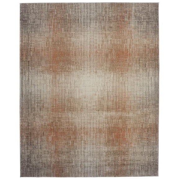 HomeRoots 617080 5 x 8 ft. Ivory, Taupe & Pink Abstract Rectangle Area Rug