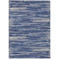 thumbnail image 1 of HomeRoots 593289 5 x 8 ft. Navy Blue & Ivory Striped Washable Indoor & Outdoor Rectangle Area Rug, 1 of 1