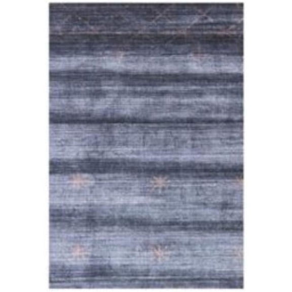 5' X 8' Navy And Blush Abstract Hand Loomed Area Rug