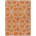 thumbnail image 1 of HomeRoots 613026 5 x 8 ft. Orange & Ivory Geometric Washable Indoor & Outdoor Rectangle Area Rug, 1 of 1