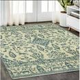 thumbnail image 1 of HomeRoots 574605 5 x 8 ft. Oriental Rectangle Area Rug with Fringe, Ivory & Blue, 1 of 1