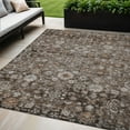 thumbnail image 1 of HomeRoots 580055 5 x 8 ft. Oriental Washable Indoor & Outdoor Rectangle Area Rug, Dark Brown, Brown & Taupe, 1 of 5
