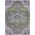 thumbnail image 1 of HomeRoots 586409 5 x 8 ft. Oriental Washable Indoor & Outdoor Rectangle Area Rug, Olive Green & Purple, 1 of 1