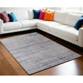 thumbnail image 1 of HomeRoots 566820 5 x 8 ft. Power Loom Rectangle Area Rug, Gray & Ivory, 1 of 1