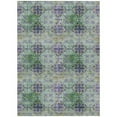 thumbnail image 1 of HomeRoots  5 x 8 ft. Purple & Green Floral Medallion Washable Non Skid Indoor Outdoor Rectangle Machine Woven Area Rug, 1 of 1