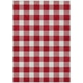 thumbnail image 1 of HomeRoots 595428 5 x 8 ft. Red & Ivory Plaid Washable Indoor & Outdoor Rectangle Area Rug, 1 of 1