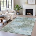 thumbnail image 1 of HomeRoots 630652 5 x 8 ft. Sage & Denim Blue Abstract Washable Indoor & Outdoor Rectangle Area Rug, 1 of 1