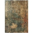 thumbnail image 1 of HomeRoots 606105 5 x 8 ft. Sage, Tan & Copper Abstract Washable Indoor & Outdoor Rectangle Area Rug, 1 of 1