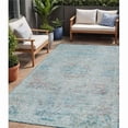 thumbnail image 1 of HomeRoots 615741 5 x 8 ft. Sky Blue & Blush Medallion Washable Indoor & Outdoor Rectangle Area Rug, 1 of 1