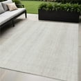 thumbnail image 1 of HomeRoots 589879 5 x 8 ft. Striped Washable Indoor & Outdoor Rectangle Area Rug, Ivory & Beige, 1 of 1