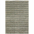 thumbnail image 1 of HomeRoots  5 x 8 ft. Teal Blue Gray & Tan Geometric Power Loom Stain Resistant Rectangle Area Rug - Teal Blue Gray and Tan - 5 x 8 ft., 1 of 1