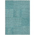 thumbnail image 1 of HomeRoots 600781 5 x 8 ft. Teal Blue & Ivory Geometric Washable Indoor & Outdoor Rectangle Area Rug, 1 of 1