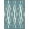 thumbnail image 1 of HomeRoots 591910 5 x 8 ft. Teal Blue & Ivory Geometric Washable Indoor & Outdoor Rectangle Area Rug, 1 of 1