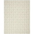 thumbnail image 1 of HomeRoots 505676 7 x 10 ft. Floral Stain Resistant Non Skid Rectangle Area Rug, Ivory & Grey, 1 of 5