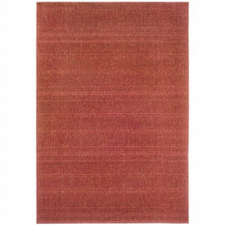 HomeRoots 506918 3 x 5 ft. Red Stain Resistant Indoor & Outdoor Rectangle Area Rug