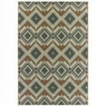 thumbnail image 1 of HomeRoots 506963 8 x 10 ft. Gray Geometric Stain Resistant Indoor & Outdoor Rectangle Area Rug, 1 of 5