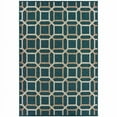 thumbnail image 1 of HomeRoots 506994 10 x 13 ft. Blue Geometric Stain Resistant Indoor & Outdoor Rectangle Area Rug, 1 of 5