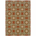 thumbnail image 1 of HomeRoots 507245 4 x 6 ft. Rust Floral Stain Resistant Indoor & Outdoor Rectangle Area Rug, 1 of 5