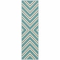 thumbnail image 1 of HomeRoots 507297 2 x 8 ft. Blue Geometric Stain Resistant Indoor & Outdoor Rectangle Area Rug, 1 of 5
