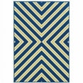 thumbnail image 1 of HomeRoots 507310 6 x 9 ft. Navy Geometric Stain Resistant Indoor & Outdoor Rectangle Area Rug, 1 of 5