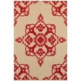 thumbnail image 1 of HomeRoots 507566 10 x 13 ft. Sand Oriental Stain Resistant Indoor & Outdoor Rectangle Area Rug, 1 of 5