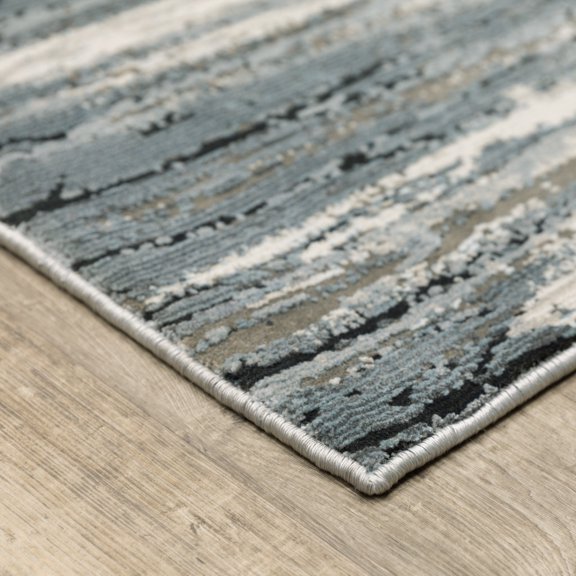HomeRoots 508632 8 x 11 ft. Abstract Power Loom Stain Resistant Area Rug, Multi Color