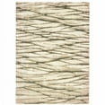 thumbnail image 1 of HomeRoots 508666 10 x 13 ft. Ivory Sand & Ash Abstract Power Loom Stain Resistant Rectangle Area Rug, 1 of 5