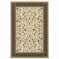 thumbnail image 1 of HomeRoots 509112 10 x 13 ft. Ivory & Black Oriental Power Loom Stain Resistant Rectangle Area Rug, 1 of 5