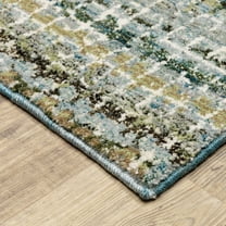 HomeRoots 510166 3 x 5 ft. Abstract Power Loom Stain Resistant Area Rug, Multi Color