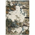 thumbnail image 1 of HomeRoots 510470 6 x 9 ft. Green Gold & Blue Abstract Power Loom Stain Resistant Rectangle Area Rug, 1 of 5