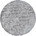 thumbnail image 1 of HomeRoots 510995 10 ft. Gray & Silver Shag Hand Tufted Handmade Round Area Rug, 1 of 4