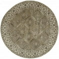 thumbnail image 1 of HomeRoots 511286 10 ft. Green Brown & Taupe Wool Paisley Hand Tufted Handmade Stain Resistant Round Area Rug, 1 of 5