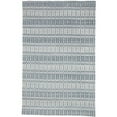 thumbnail image 1 of HomeRoots 511446 10 x 14 ft. Blue Gray & Ivory Striped Hand Woven Rectangle Area Rug, 1 of 5