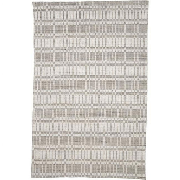 HomeRoots 511464 9 x 13 ft. Ivory Taupe & Tan Striped Hand Woven Rectangle Area Rug