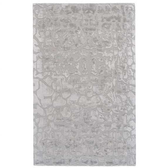 HomeRoots 511581 10 x 13 ft. Gray & Silver Abstract Hand Tufted Handmade Rectangle Area Rug