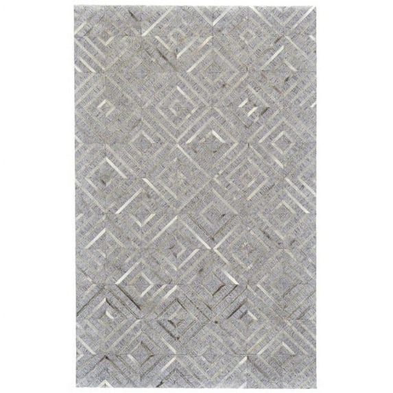 HomeRoots 511798 10 x 13 ft. Gray Taupe & Ivory Geometric Hand Woven Rectangle Area Rug