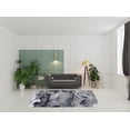 thumbnail image 1 of HomeRoots 511899 7 x 10 ft. Blue Gray & Ivory Abstract Power Loom Stain Resistant Rectangle Area Rug, 1 of 10