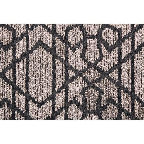 HomeRoots 512004 4 x 6 ft. Taupe Black & Gray Wool Paisley Hand Tufted Handmade Rectangle Area Rug