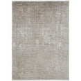 thumbnail image 1 of HomeRoots 512120 10 x 13 ft. Tan Ivory & Gray Abstract Power Loom Distressed Rectangle Area Rug with Fringe, 1 of 5