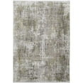 thumbnail image 1 of HomeRoots 512149 8 x 11 ft. Green Gray & Ivory Abstract Rectangle Area Rug with Fringe, 1 of 5