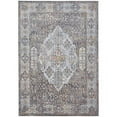 thumbnail image 1 of HomeRoots 512312 10 x 13 ft. Gray Blue & Gold Floral Stain Resistant Rectangle Area Rug, 1 of 5