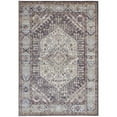thumbnail image 1 of HomeRoots 512316 5 x 8 ft. Purple Gray & Ivory Abstract Stain Resistant Rectangle Area Rug, 1 of 4