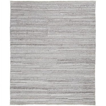 HomeRoots 512699 2 x 3 ft. Ivory & Taupe Striped Hand Woven Stain Resistant Rectangle Area Rug