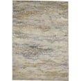 thumbnail image 1 of HomeRoots 512953 12 x 15 ft. Gold Gray & Ivory Abstract Stain Resistant Rectangle Area Rug, 1 of 8
